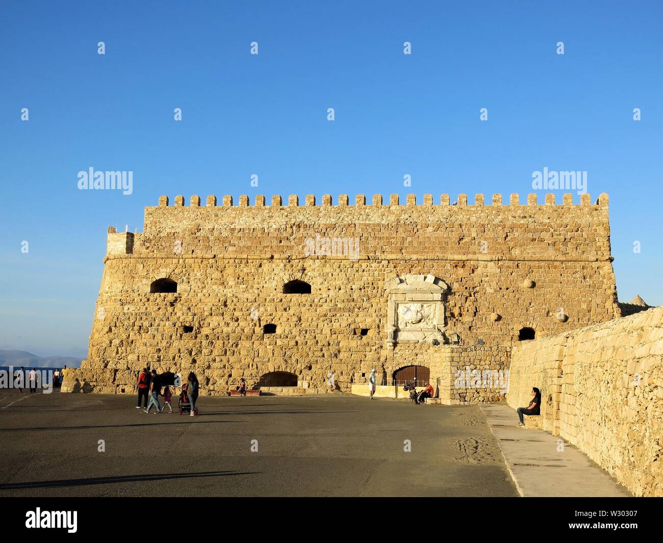 Castel di Candia, (Koules), Fortress at the entrance of the old port, Heraklion, Crete, Greece. Stock Photo
