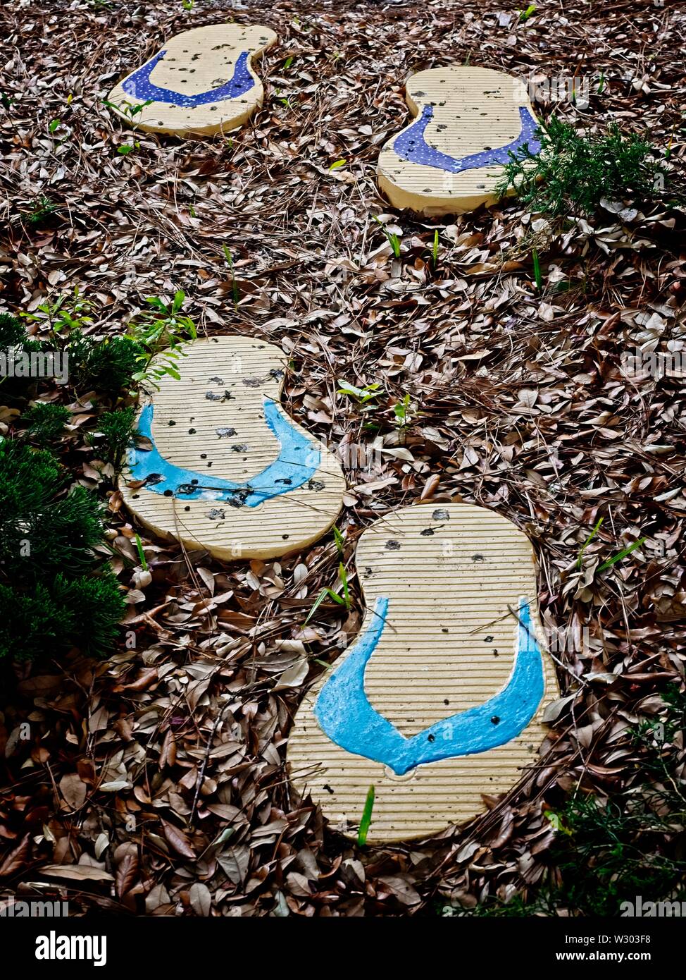 Gulf Shores, AL USA - 05/08/2019  -  Sandal Pathway in Gulf Shores AL Stock Photo