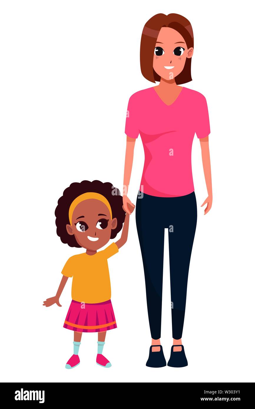 Single mother with children cartoon Stock Vector Image & Art - Alamy Single mother with children cartoon Stock Vector Image & Art - Alamy