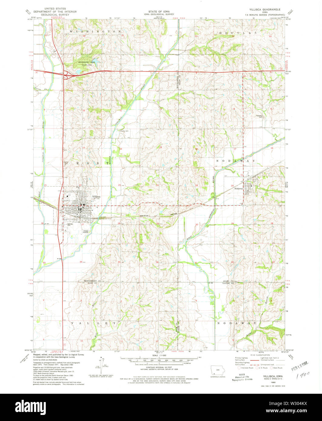Villisca iowa map hires stock photography and images Alamy