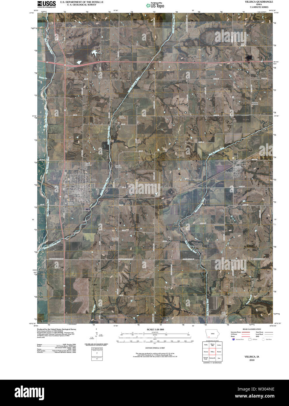 Villisca iowa map hires stock photography and images Alamy