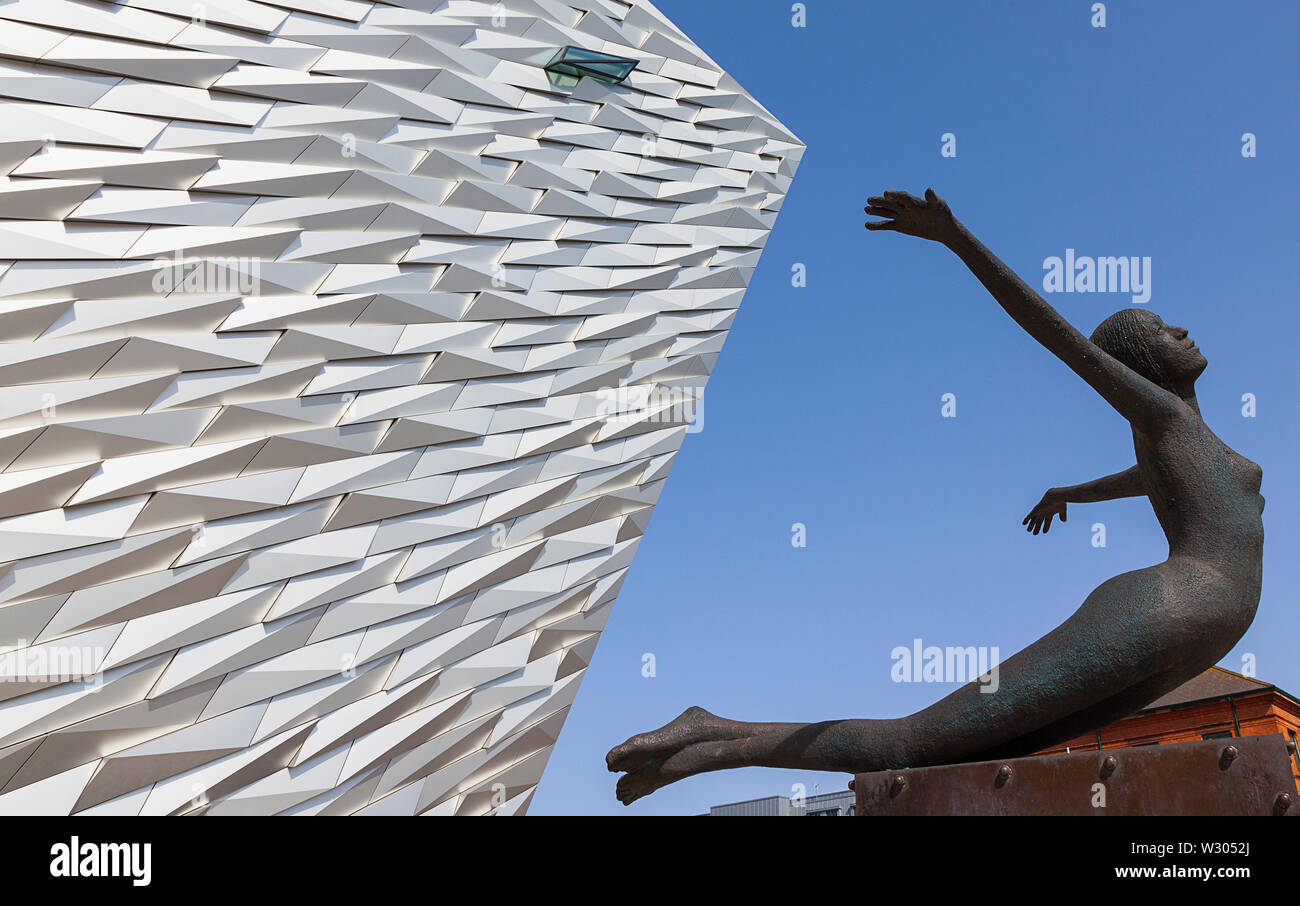 Ireland, North, Belfast, Titanic Quarter, Visitor centre designed by