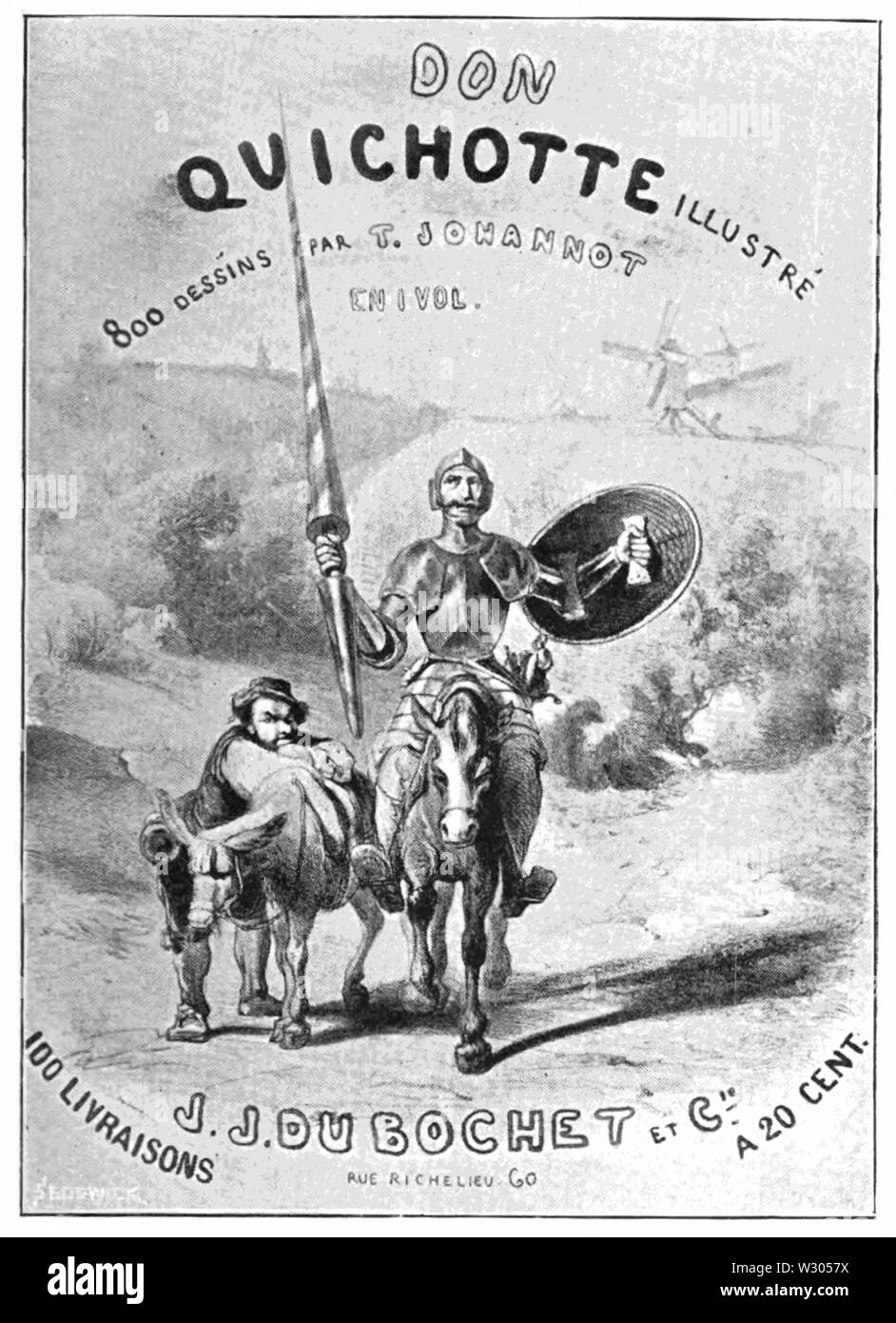 PP D037 don quichotte illustrated by tony johannot Stock Photo