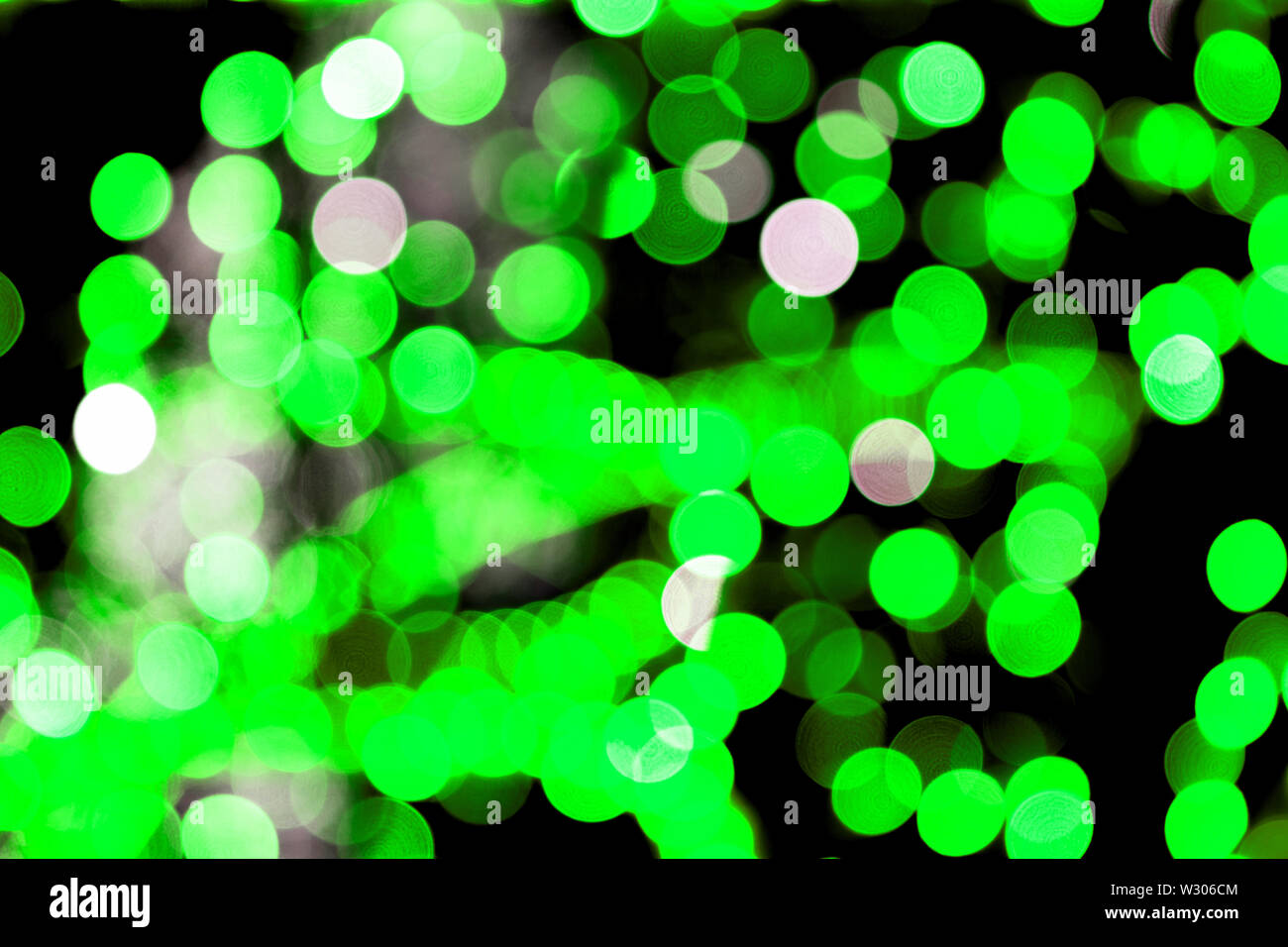 Unfocused Abstract Colourful Bokeh Black Background. Defocused And 