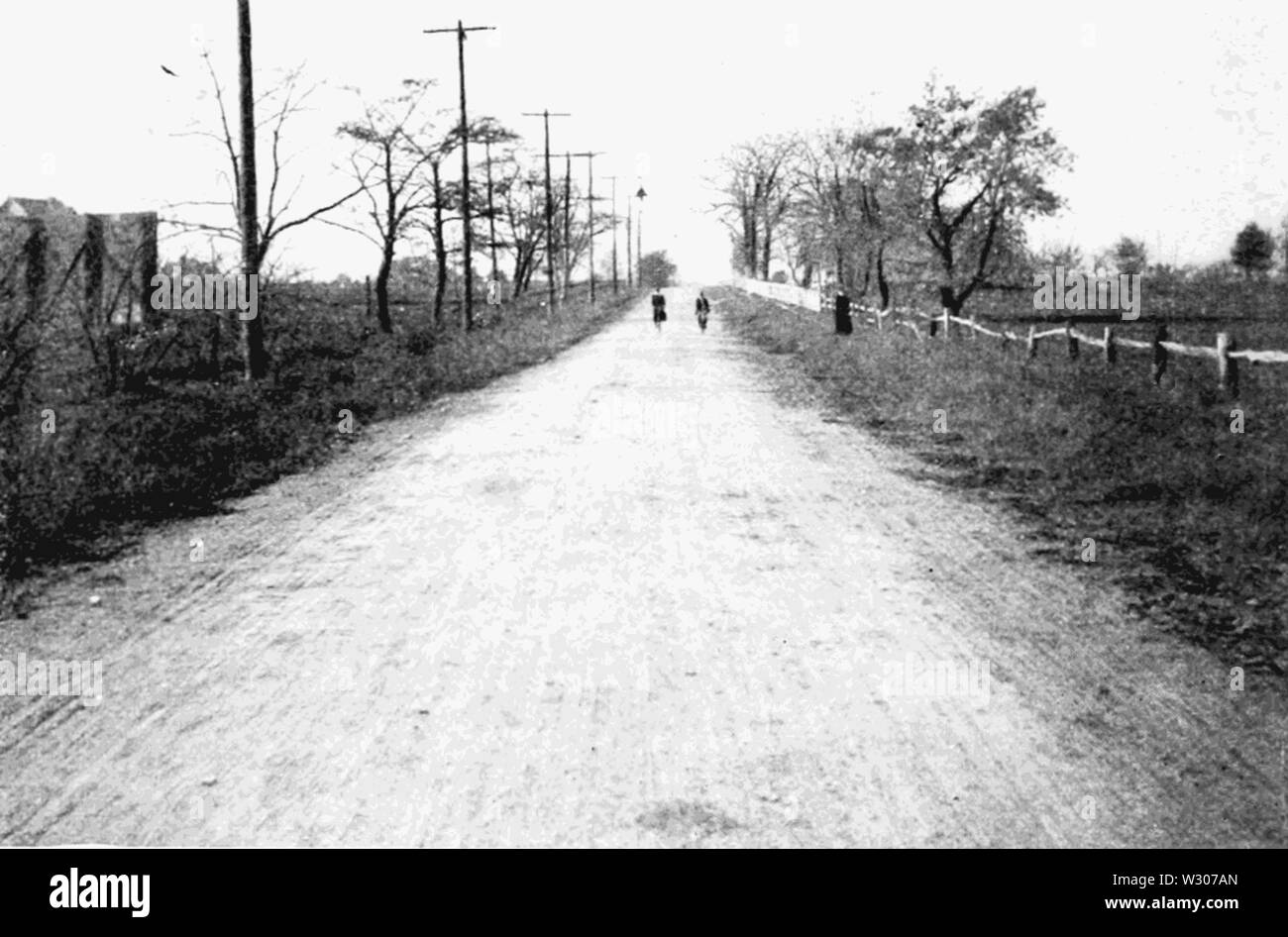 PSM V56 D0552 Kings highway brooklyn with macadamized center Stock