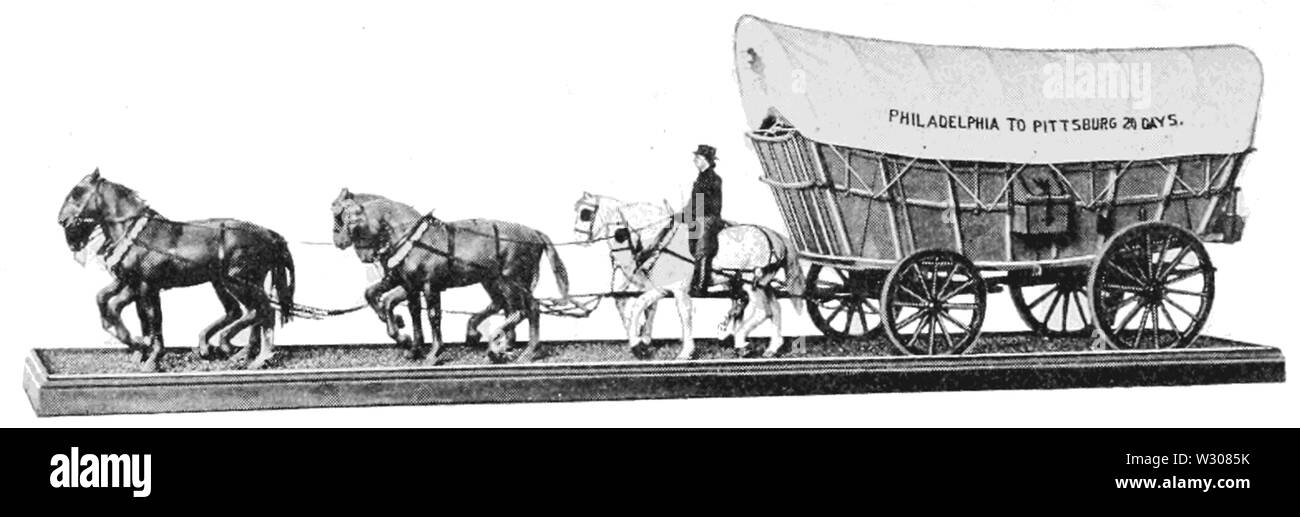 PSM V59 D028 Model of the conestoga wagon Stock Photo Alamy