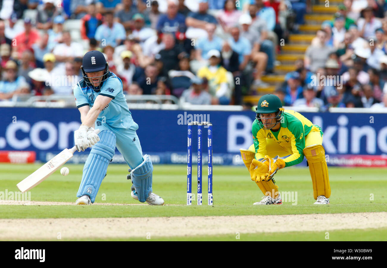 Birmingham, UK. 11th July, 2019.  Eoin Morgan of England during ICC Cricket World Cup Semi-Final between England and Australia at the Edgbaston on July 11, 2019 in Birmingham, England. Credit: Action Foto Sport/Alamy Live News Stock Photo