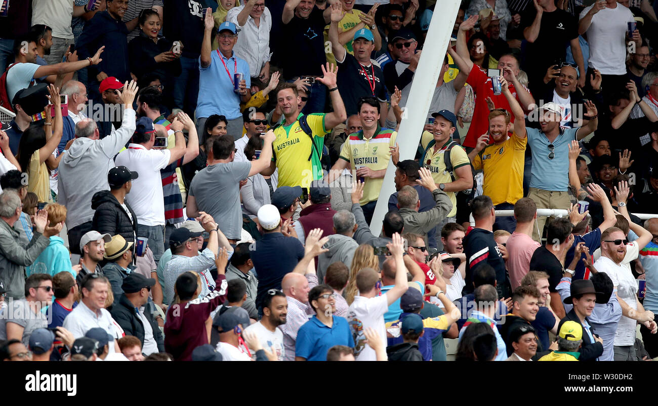 Australia fans leave the ground during the ICC World Cup, Semi Final at