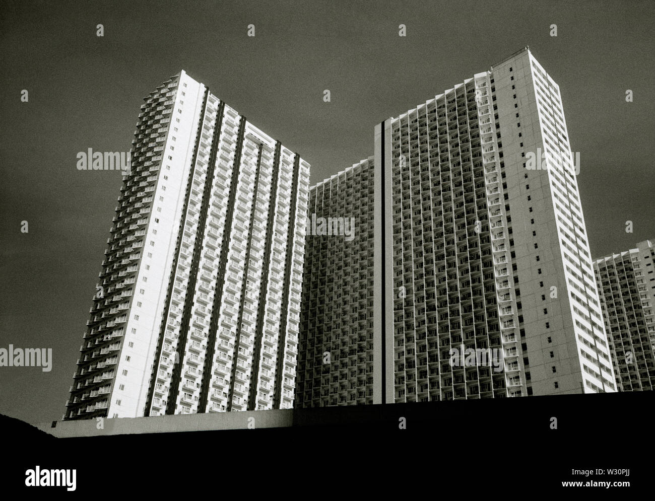 Apartment skyscraper in Manila in Luzon Metro Manila in the Philippines in Southeast Asia Far East. Stock Photo