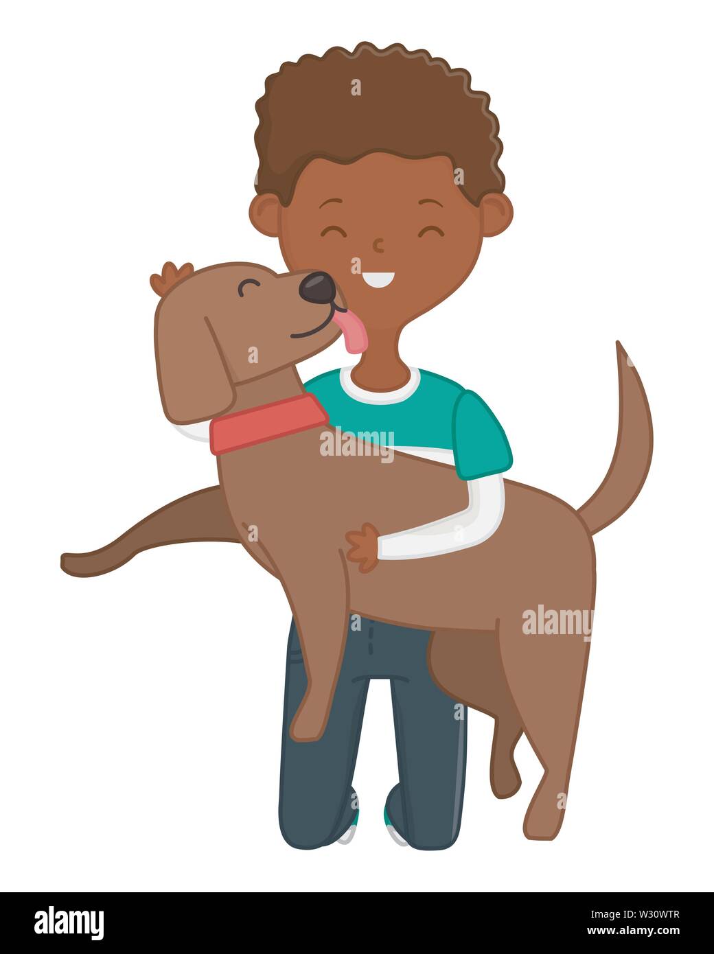 Boy with dog cartoon design, Mascot pet animal nature cute and puppy theme  Vector illustration Stock Vector Image & Art - Alamy