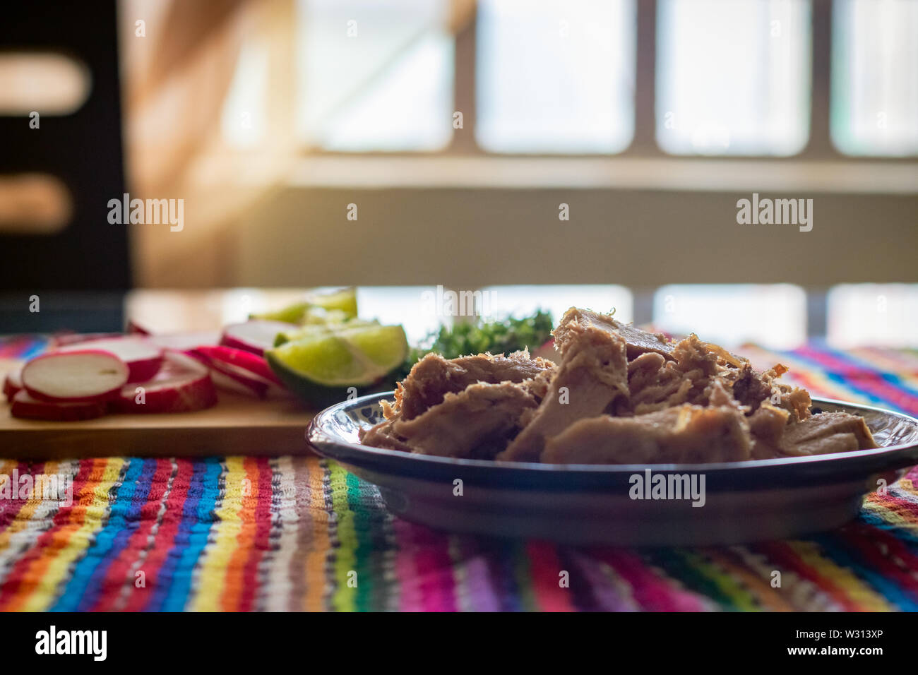 CarnitasPork Carnitas, plate of traditional carnitas of Puebla Stock