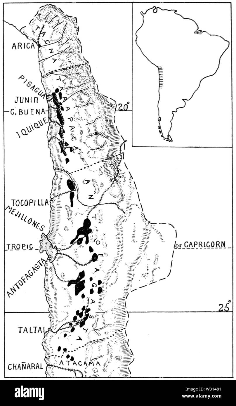 PSM V83 D214 Northern chile nitrate deposits Stock Photo