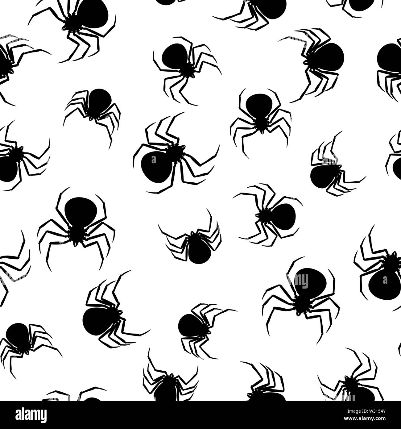 Seamless pattern with black widow spiders Stock Vector Image & Art - Alamy