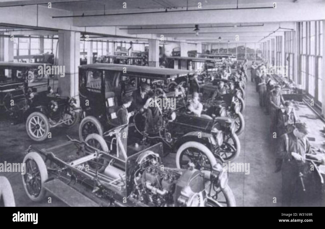 Packard factory no10 interior 1906 Stock Photo
