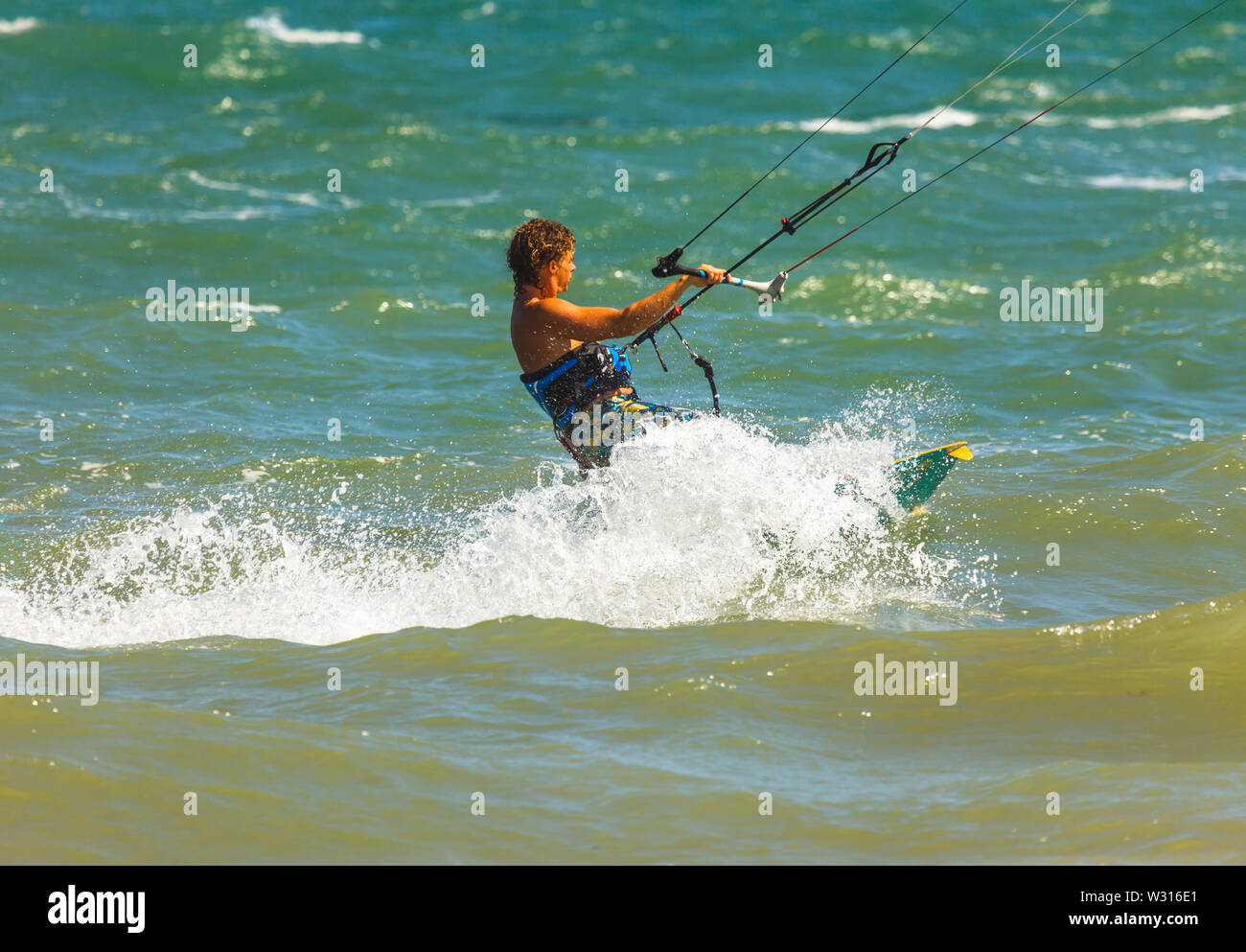 Kitesurfing in Vietnam Stock Photo Alamy