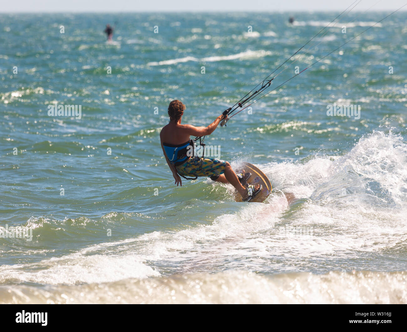 Kitesurfing in Vietnam Stock Photo Alamy