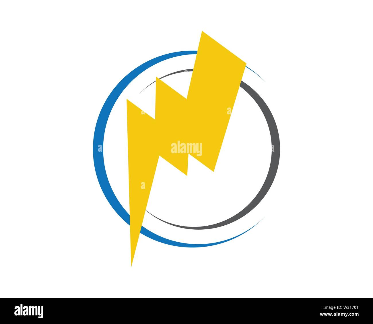 Lightning Logo Template vector icon illustration design Stock Photo - Alamy