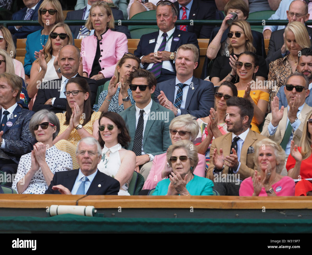 London, UK. 11th July, 2019. LONDON, ENGLAND - JULY 11: Atmosphere VIP  Royal Box attends day ten of the Wimbledon Tennis Championships at All  England Lawn Tennis and Croquet Club on July