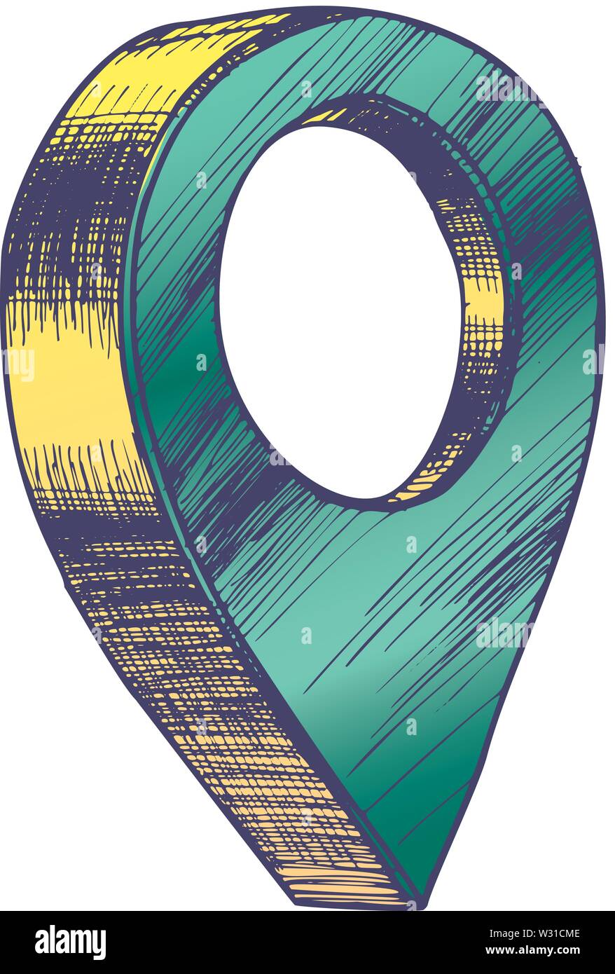Color Map Pointer Gps Location Sign Detail Symbol Vector Stock Vector ...