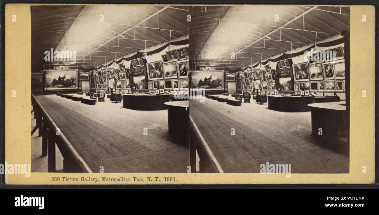 Metro Fair Picture Gallery, Metropolitan Fair, NY, 1864, by Bierstadt Brothers ...