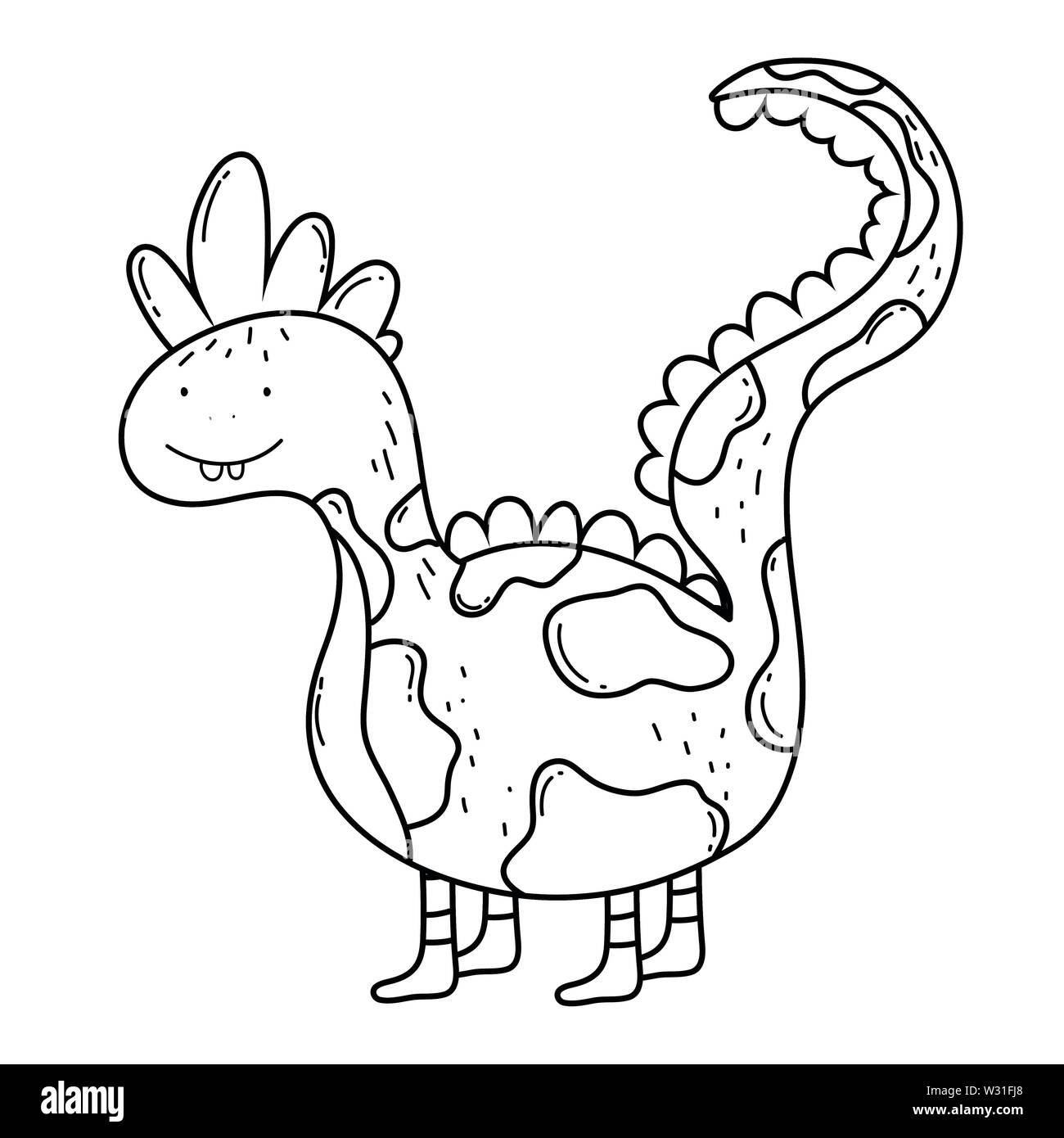 cute dinosaur character icon vector illustration design Stock Vector ...