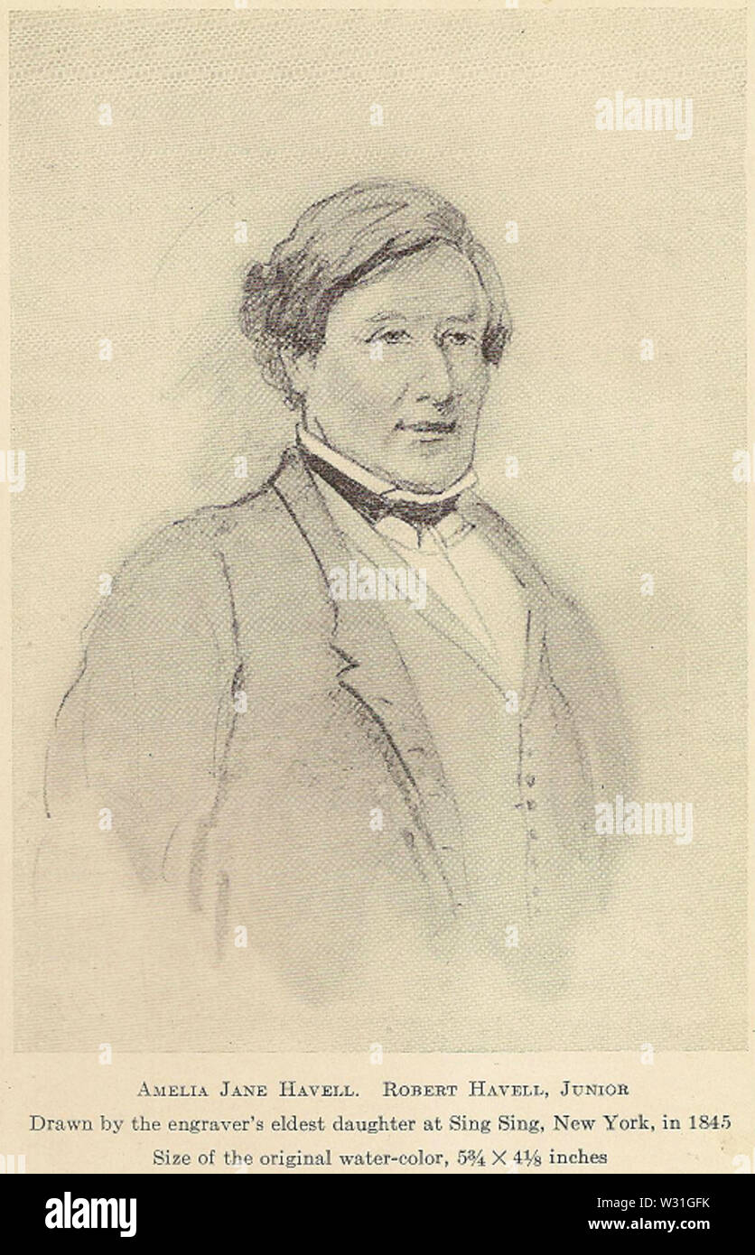 Portrait of Robert Havell Junior 1845 Stock Photo