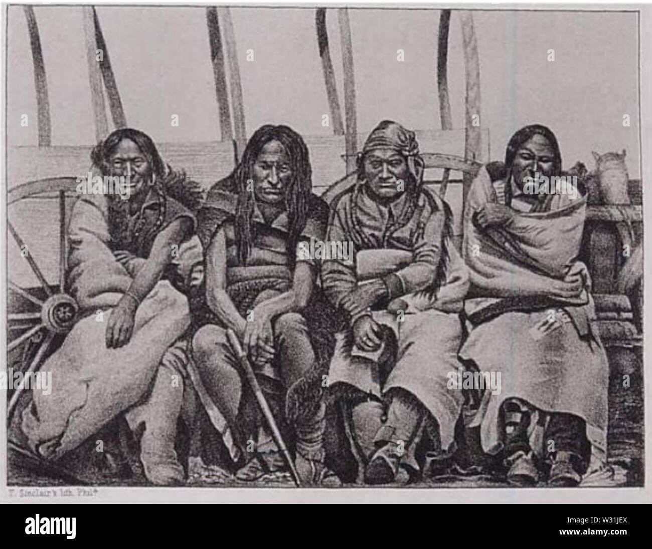 Principal Chiefs of the Arapaho Tribe c 18591860 Stock Photo Alamy