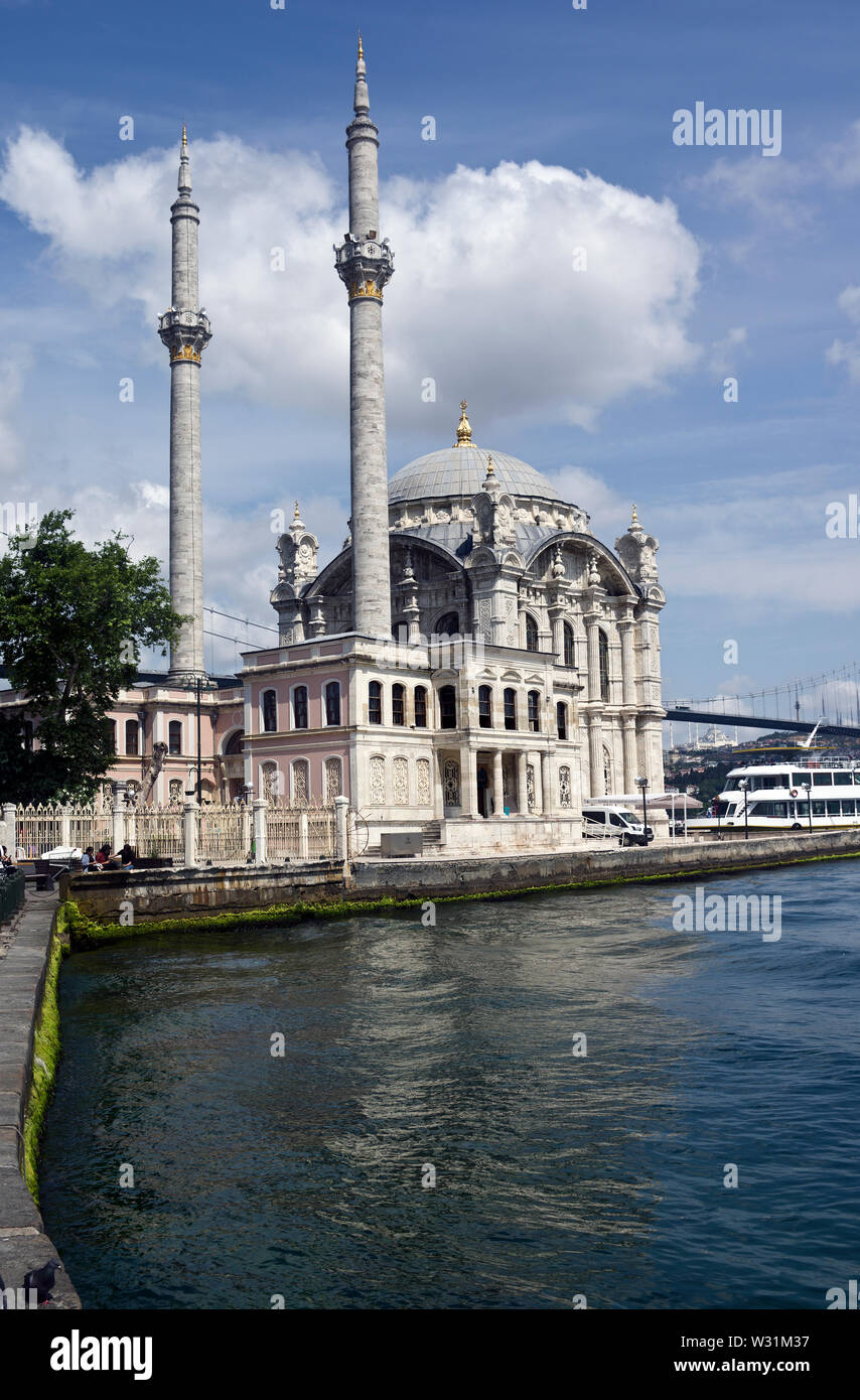 Ortakoy Mosque, Istanbul, Turkey Stock Photo