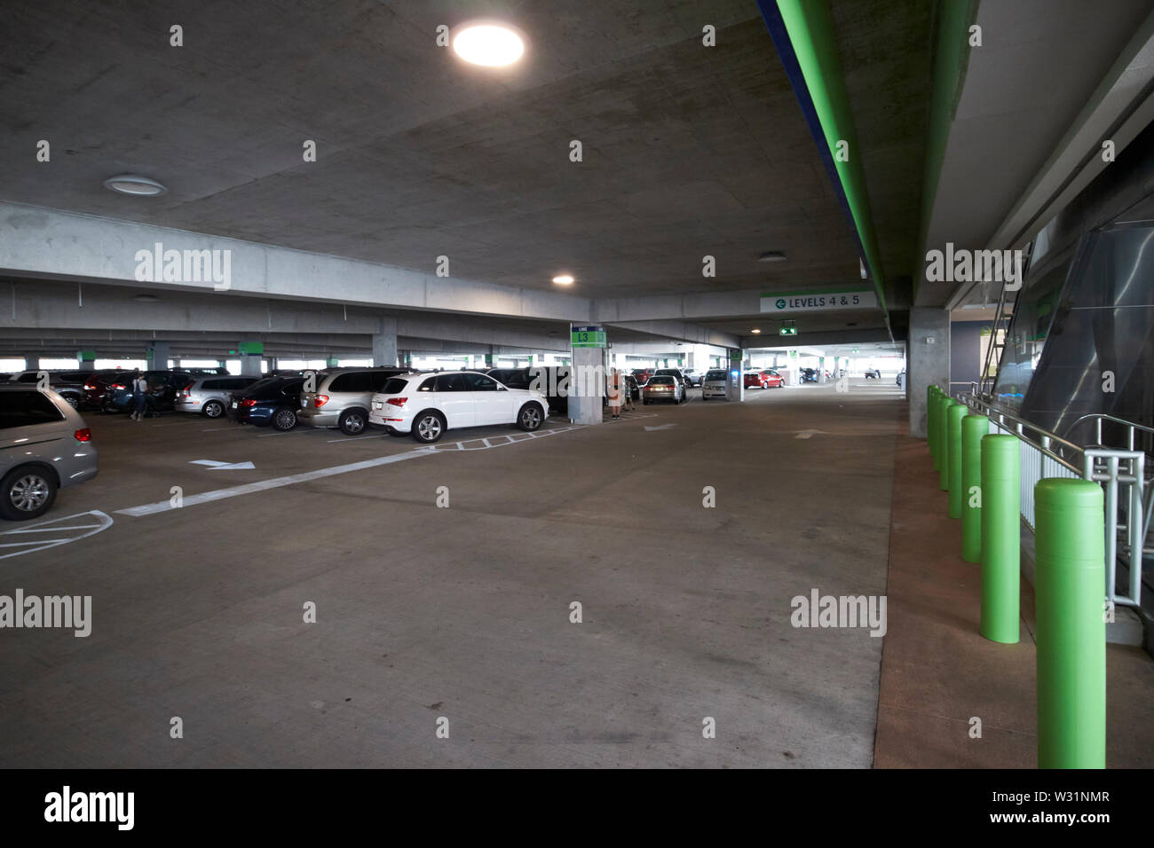 cars parked in multi storey car parks at disney springs orlando florida USA United States of America Stock Photo