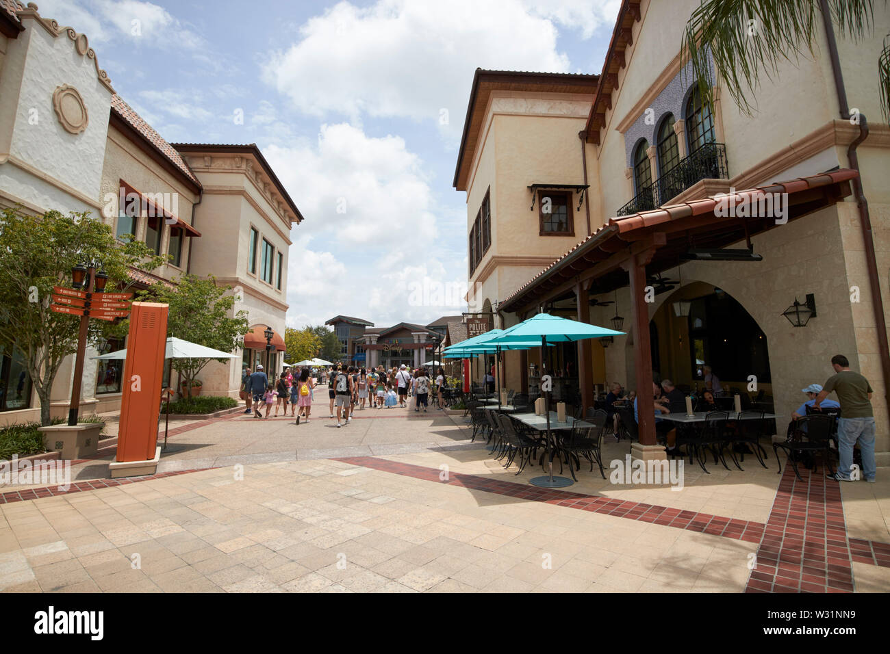 disney springs outdoor shopping and dining area orlando florida USA