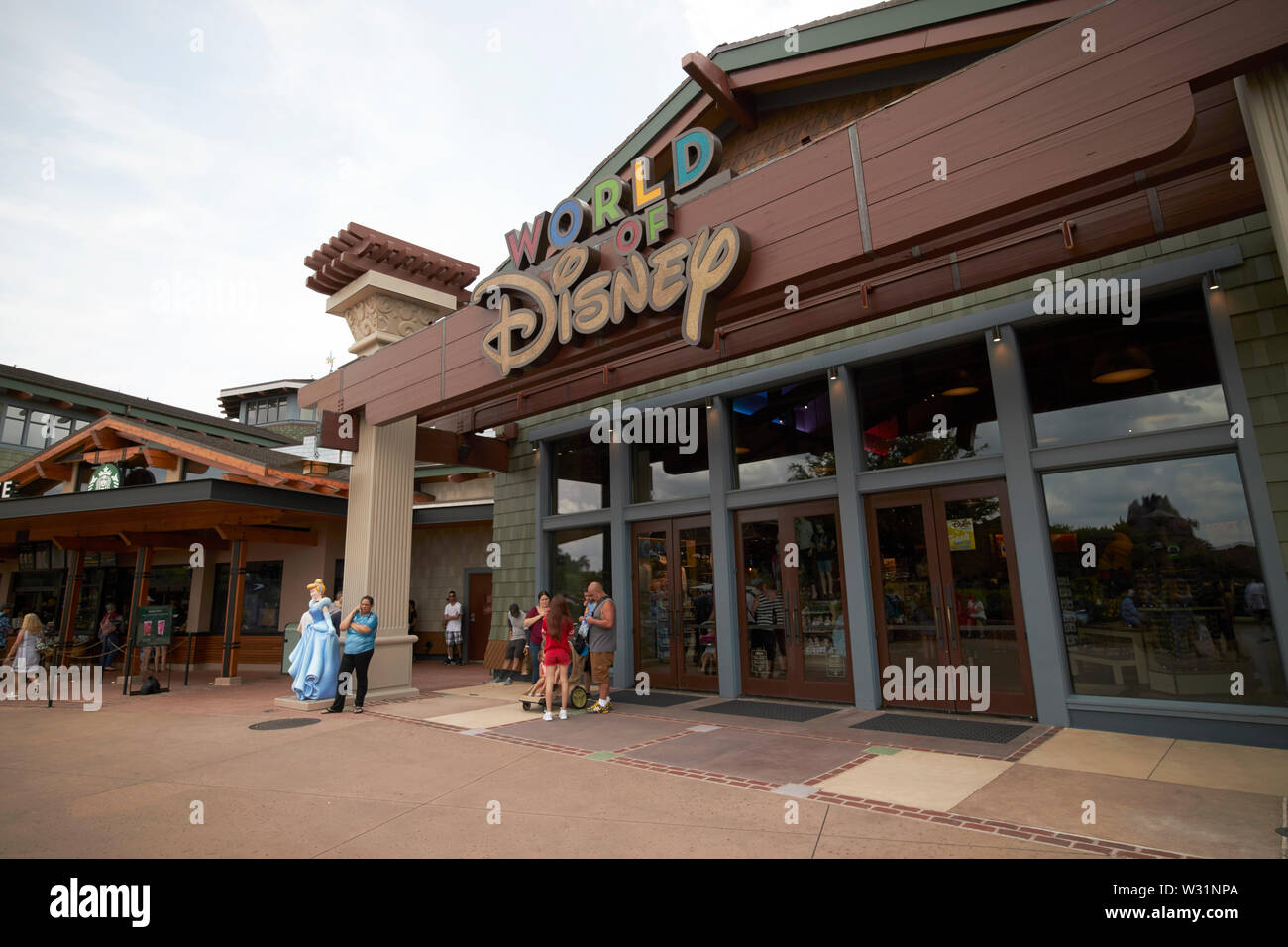 world of disney store at disney springs outdoor shopping and dining area orlando florida USA