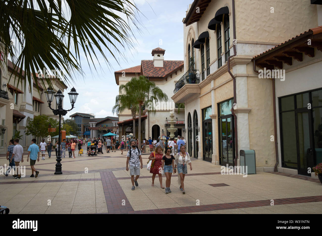 disney springs outdoor shopping and dining area orlando florida USA United States of America Stock Photo