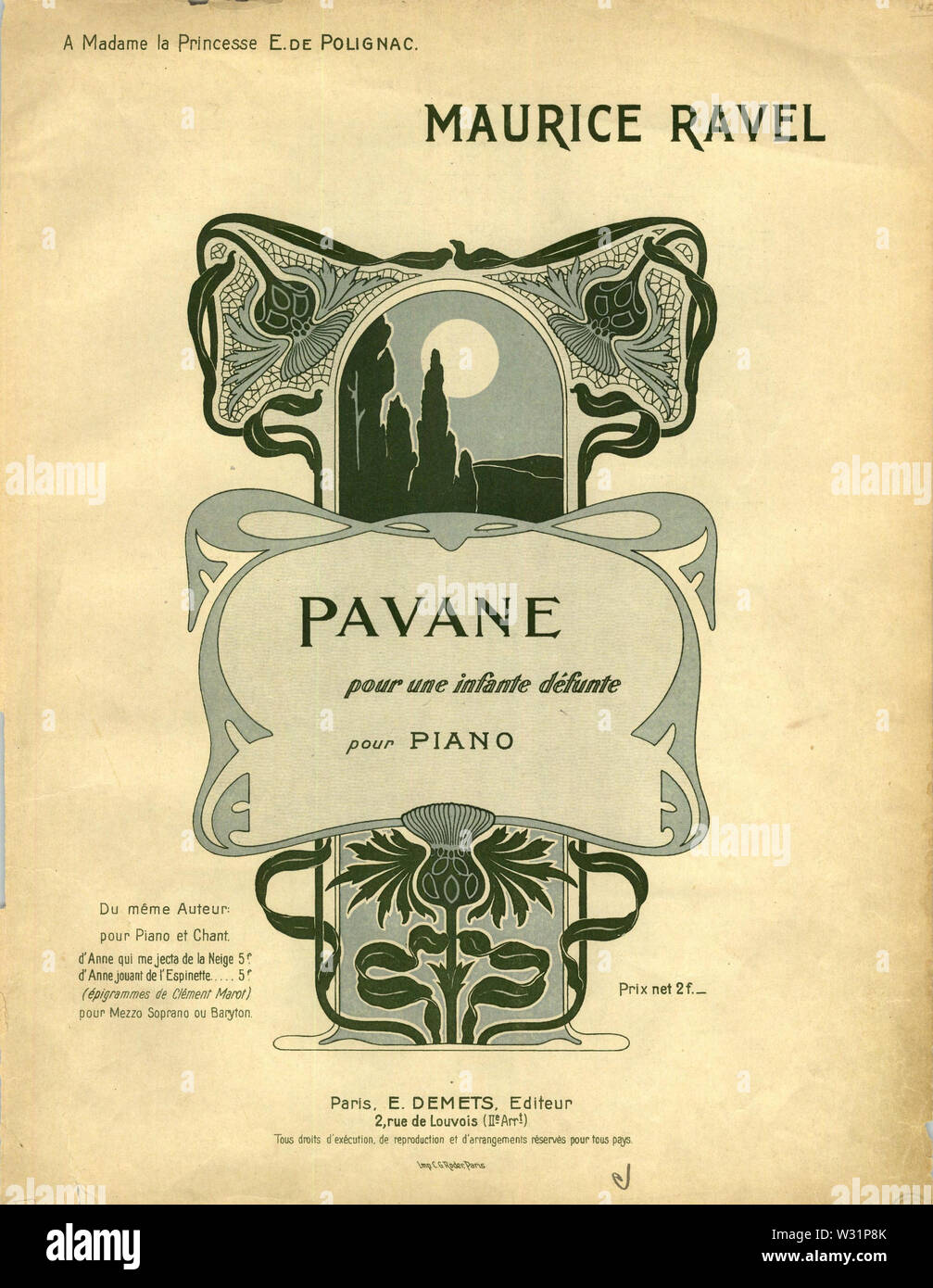Ravel - Pavane pour une infante défunte (E Demets editeur) Stock Photo