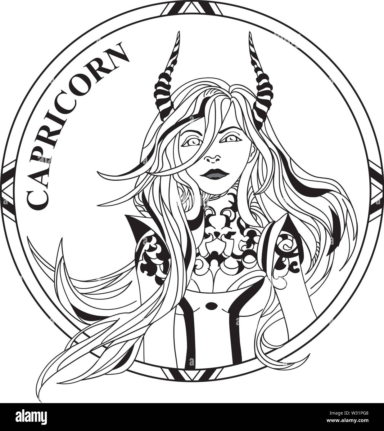 Capricorn Symbol Drawing