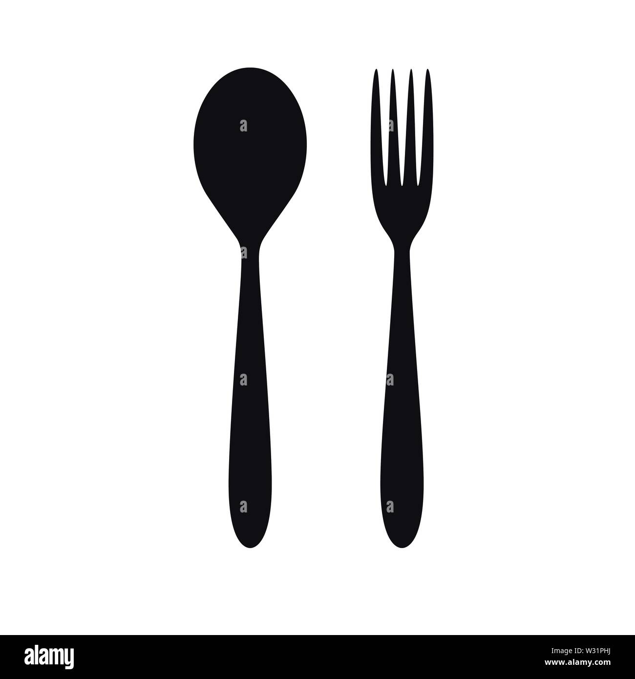 Spoon Fork Icon Vector Design. illustration on white isolated background  Stock Vector Image & Art - Alamy