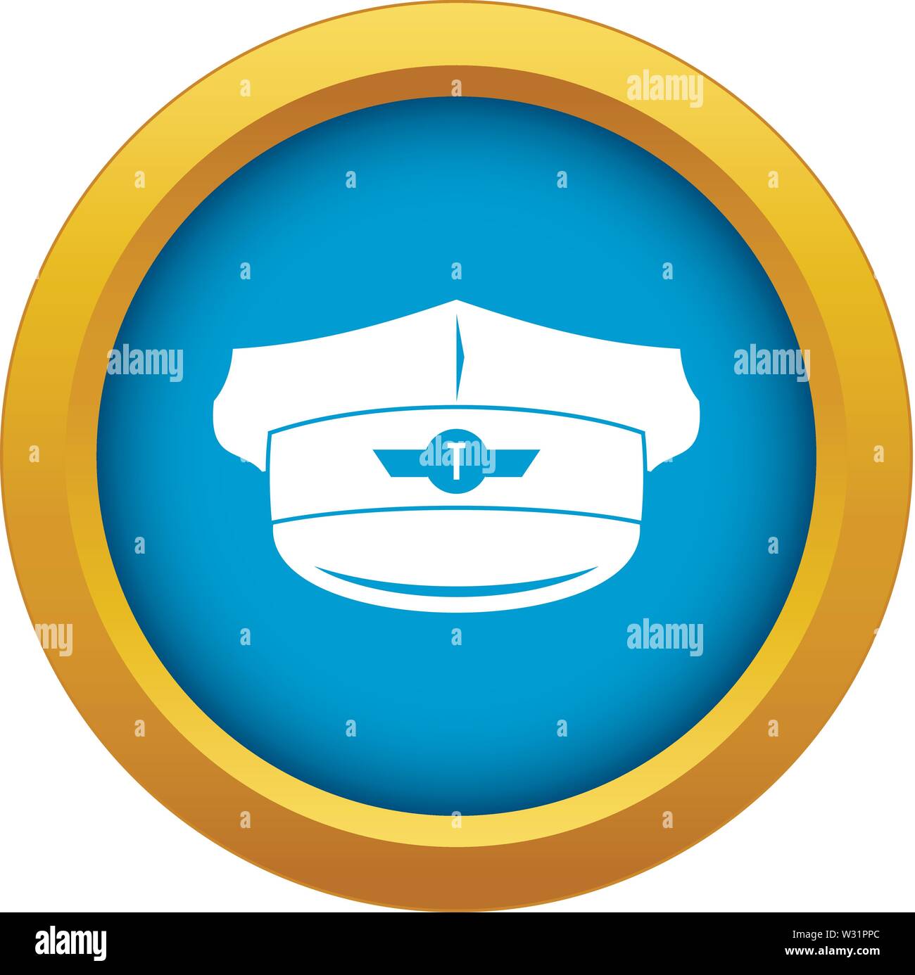 Cap taxi driver icon blue vector isolated Stock Vector Image & Art - Alamy