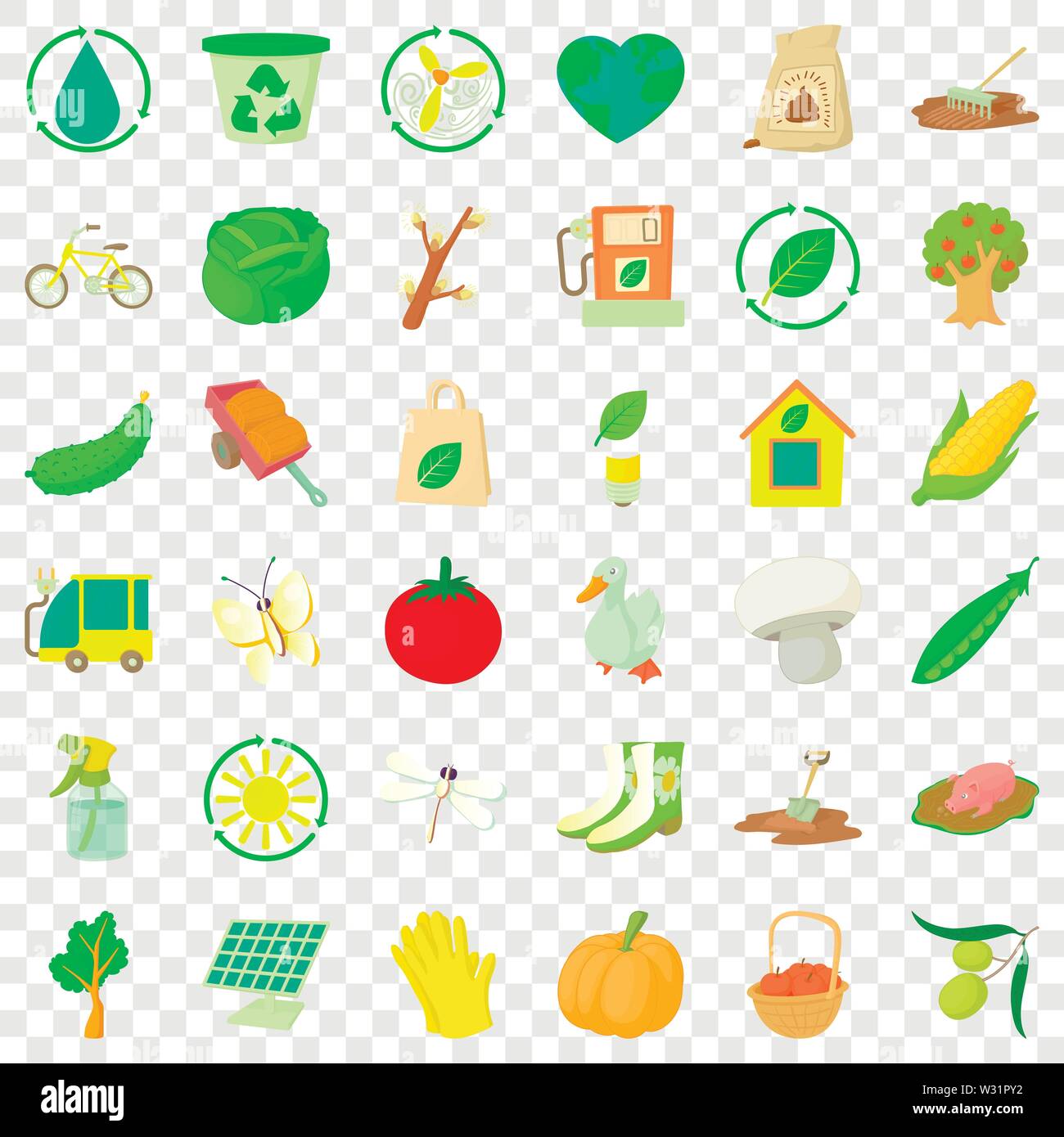 Material icons set, cartoon style Stock Vector Image & Art - Alamy