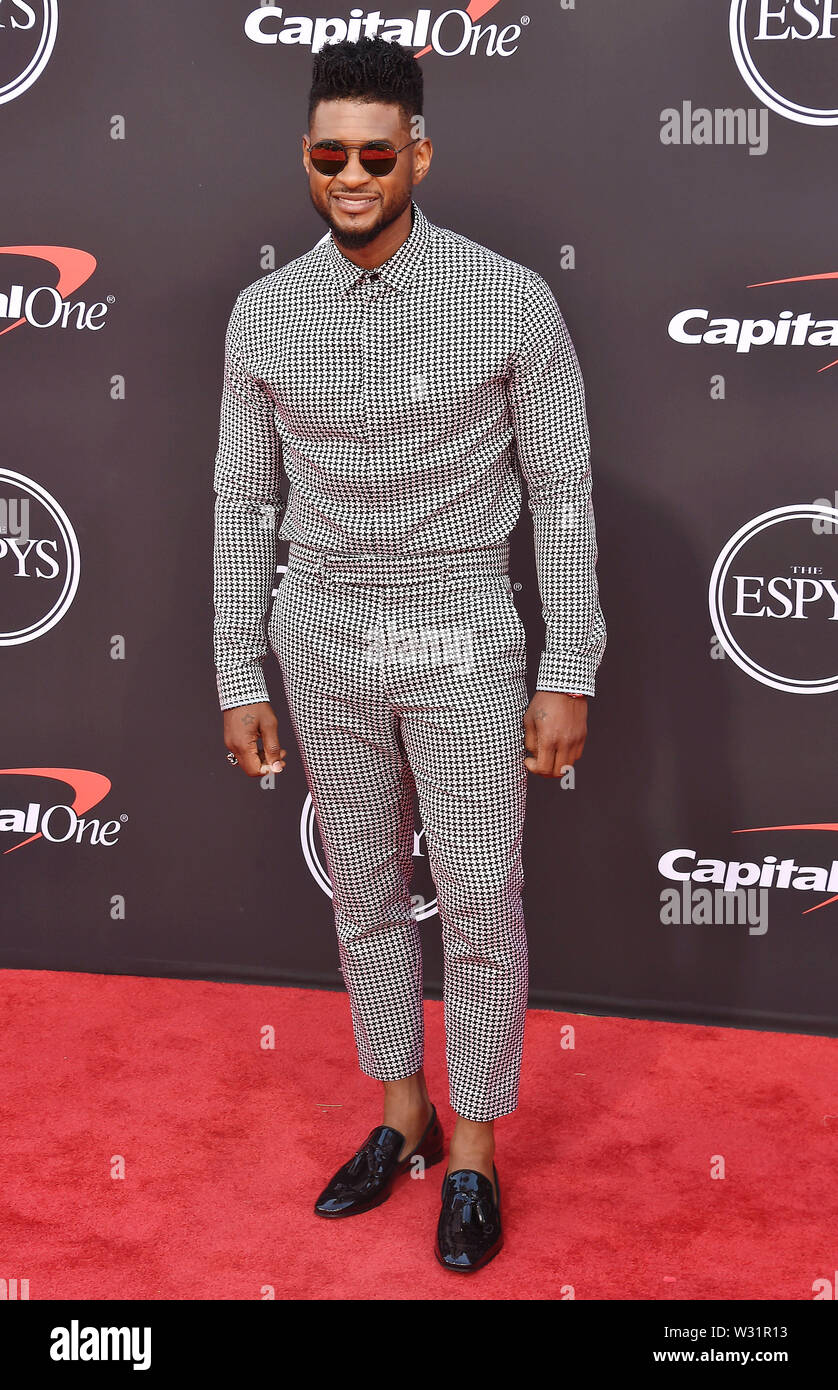 LOS ANGELES, CA - JULY 10: Usher attends the 2019 ESPY Awards at Microsoft Theater on July 10, 2019 in Los Angeles, California. Stock Photo