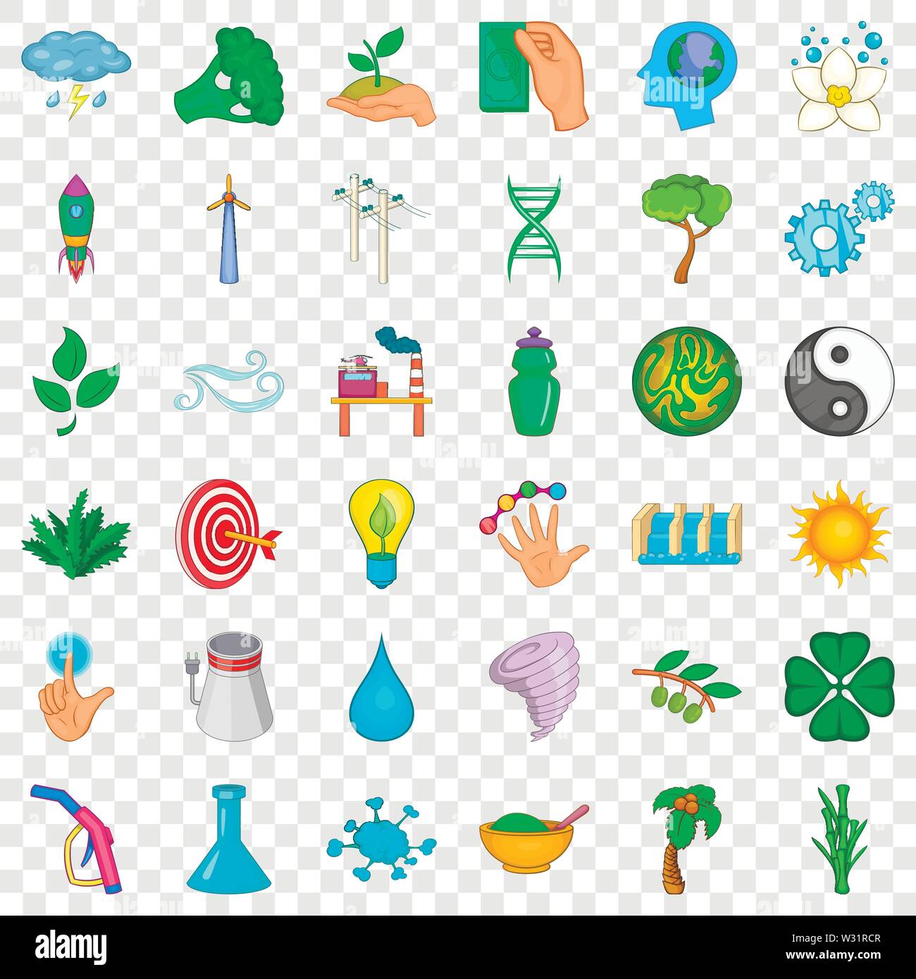 Planet icons set, cartoon style Stock Vector Image & Art - Alamy