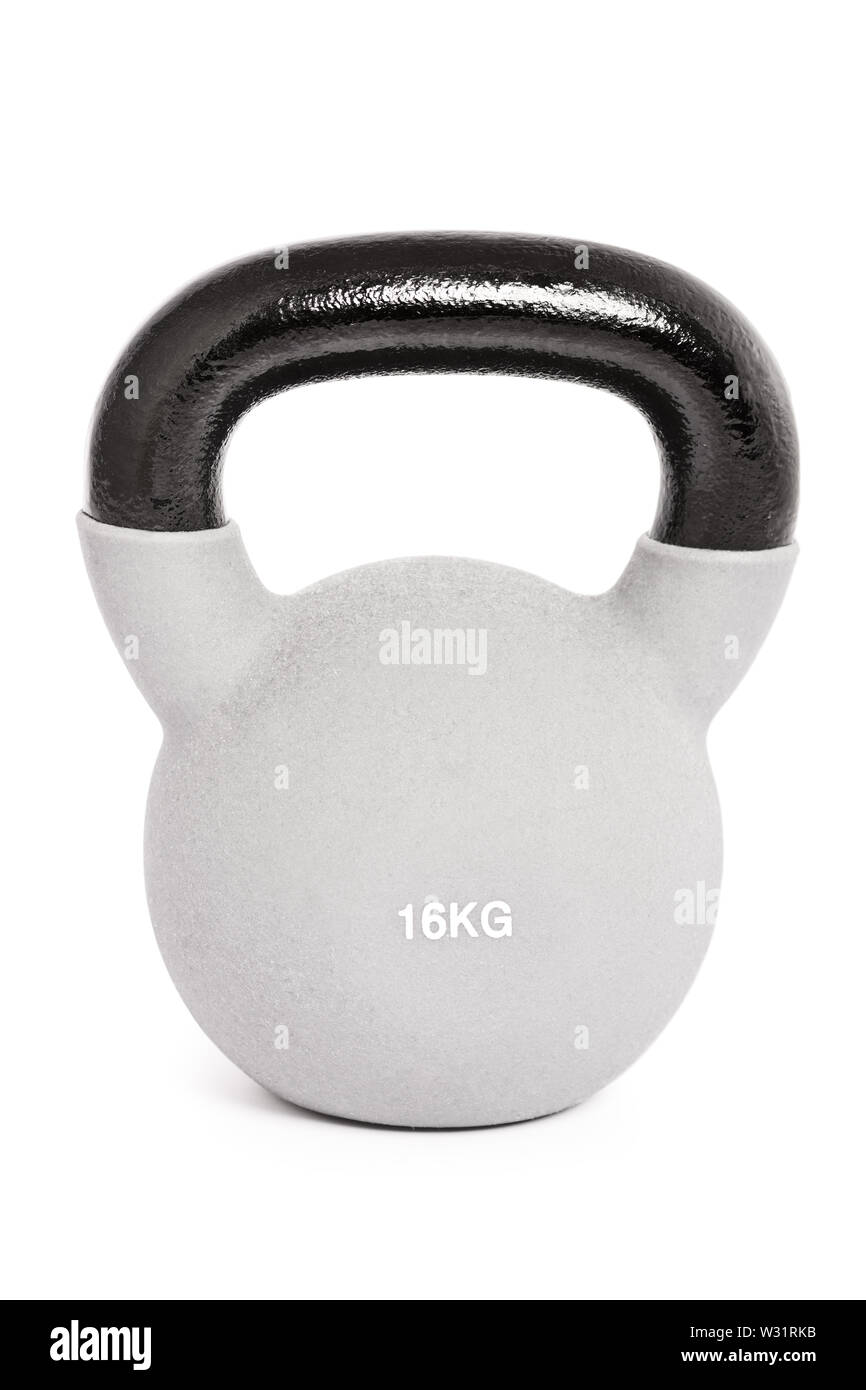 Kettlebell isolated on a white background Stock Photo - Alamy