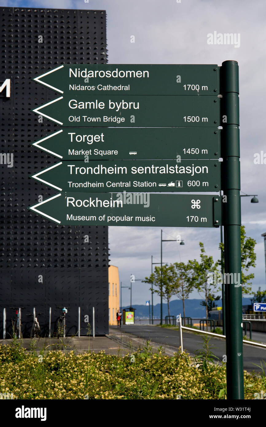 Trondheim street signs hires stock photography and images Alamy