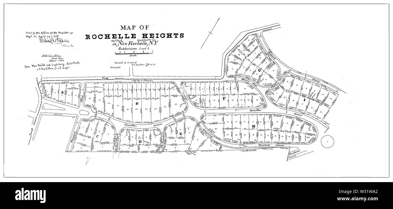 Development map for the Rochelle Heights community in the city of New