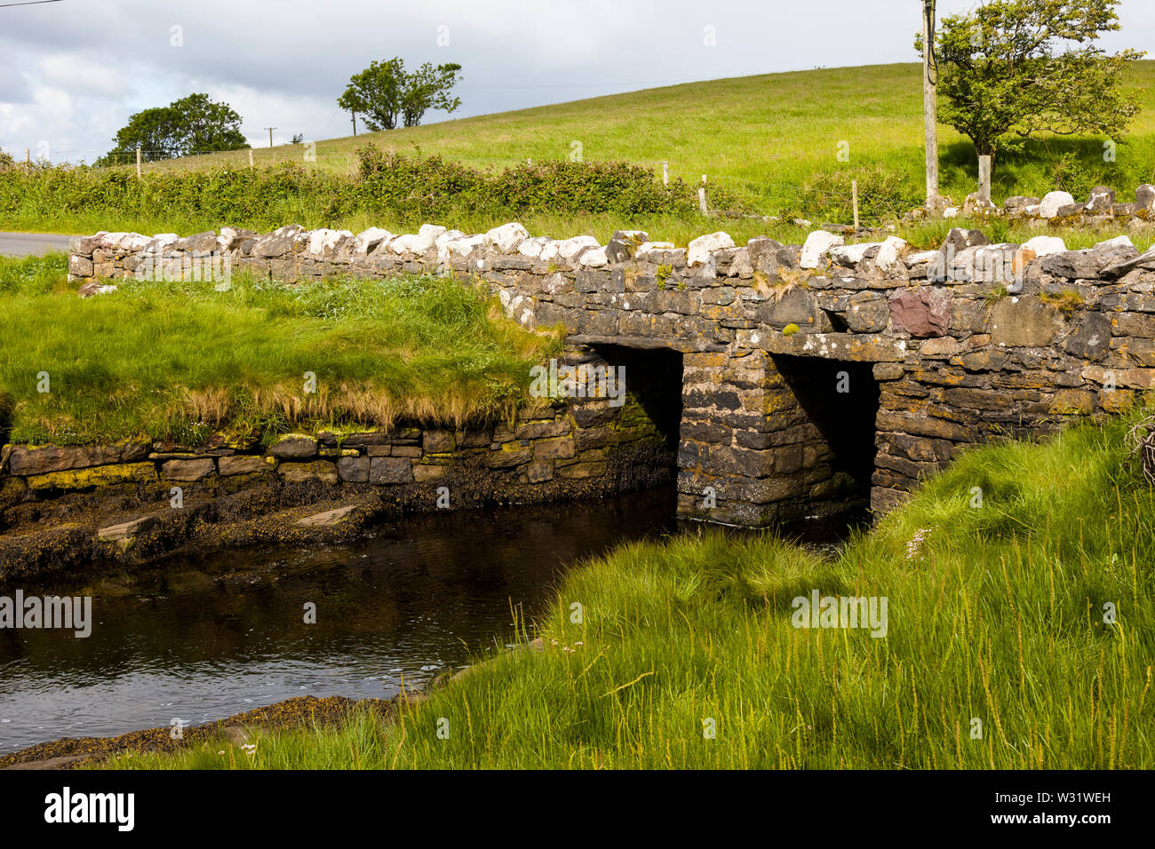 Old stone wall in County Galway Ireland Stock Photo Alamy