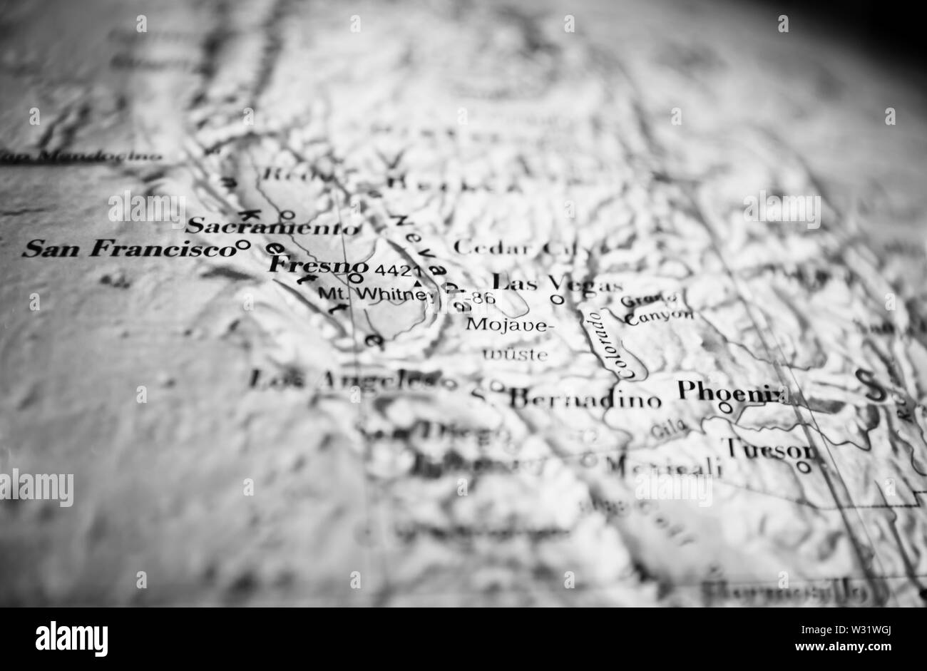 Zhite Map Sphere las vegas Black and White Stock Photos & Images - Alamy