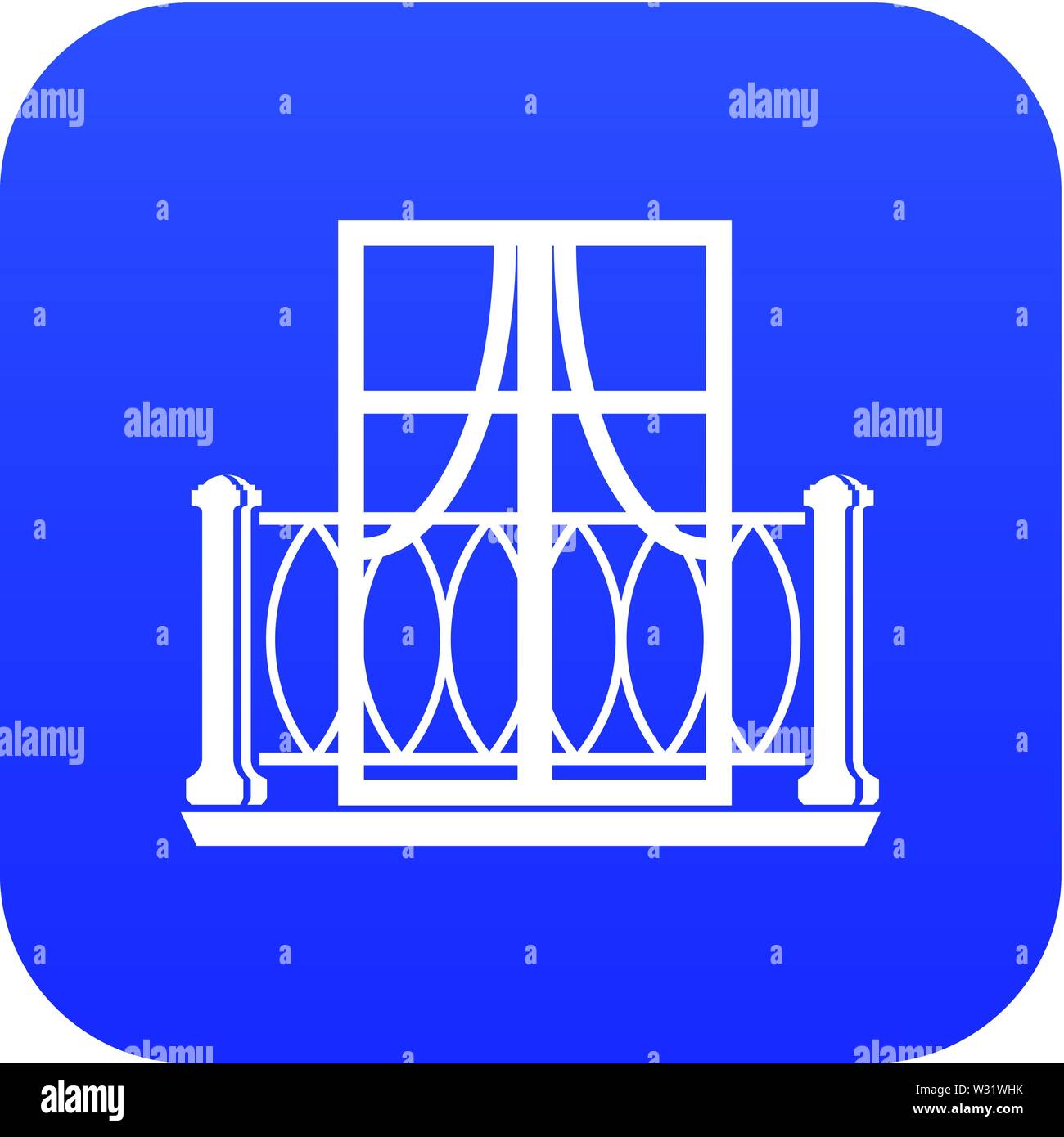 Outdoor Balcony Icon Simple Style Stock Vector Image And Art Alamy