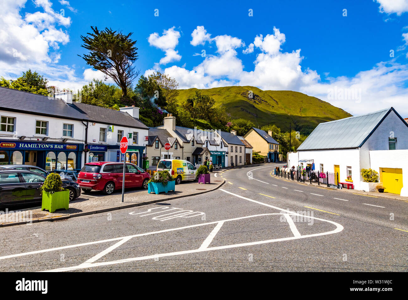 Town of Leenaun or Leenane in County Galway Ireland Stock Photo Alamy