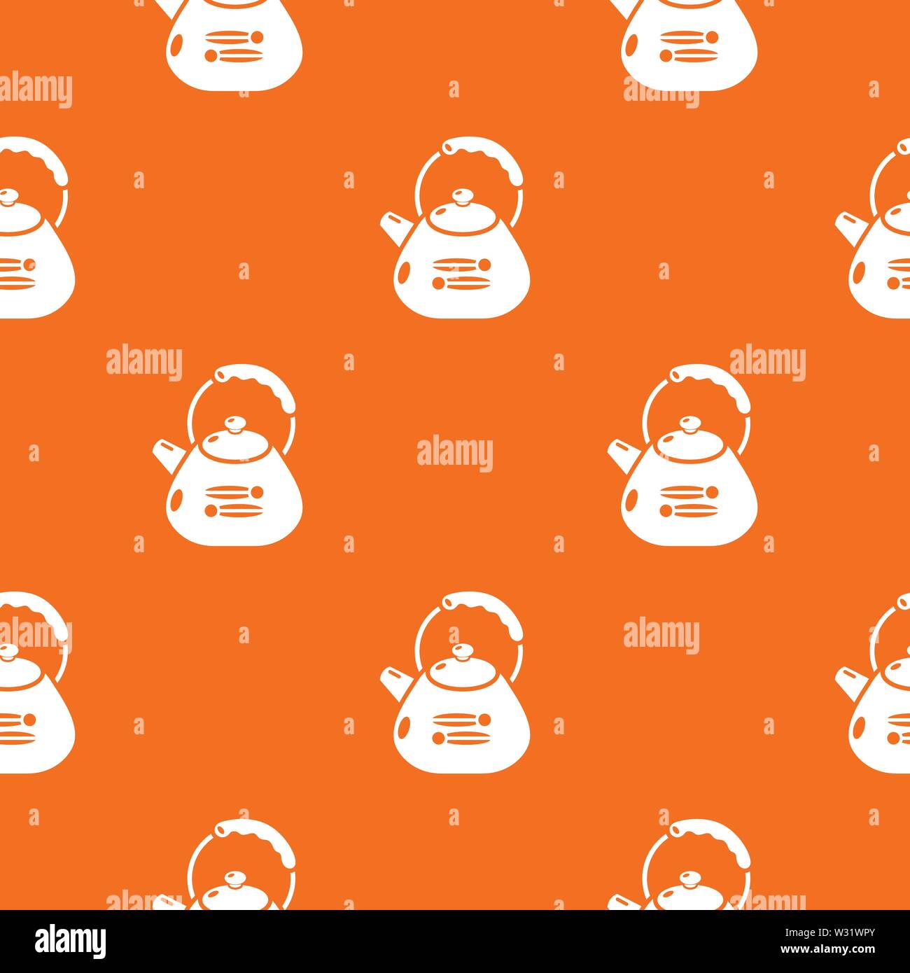 Kettle metal pattern vector orange Stock Vector