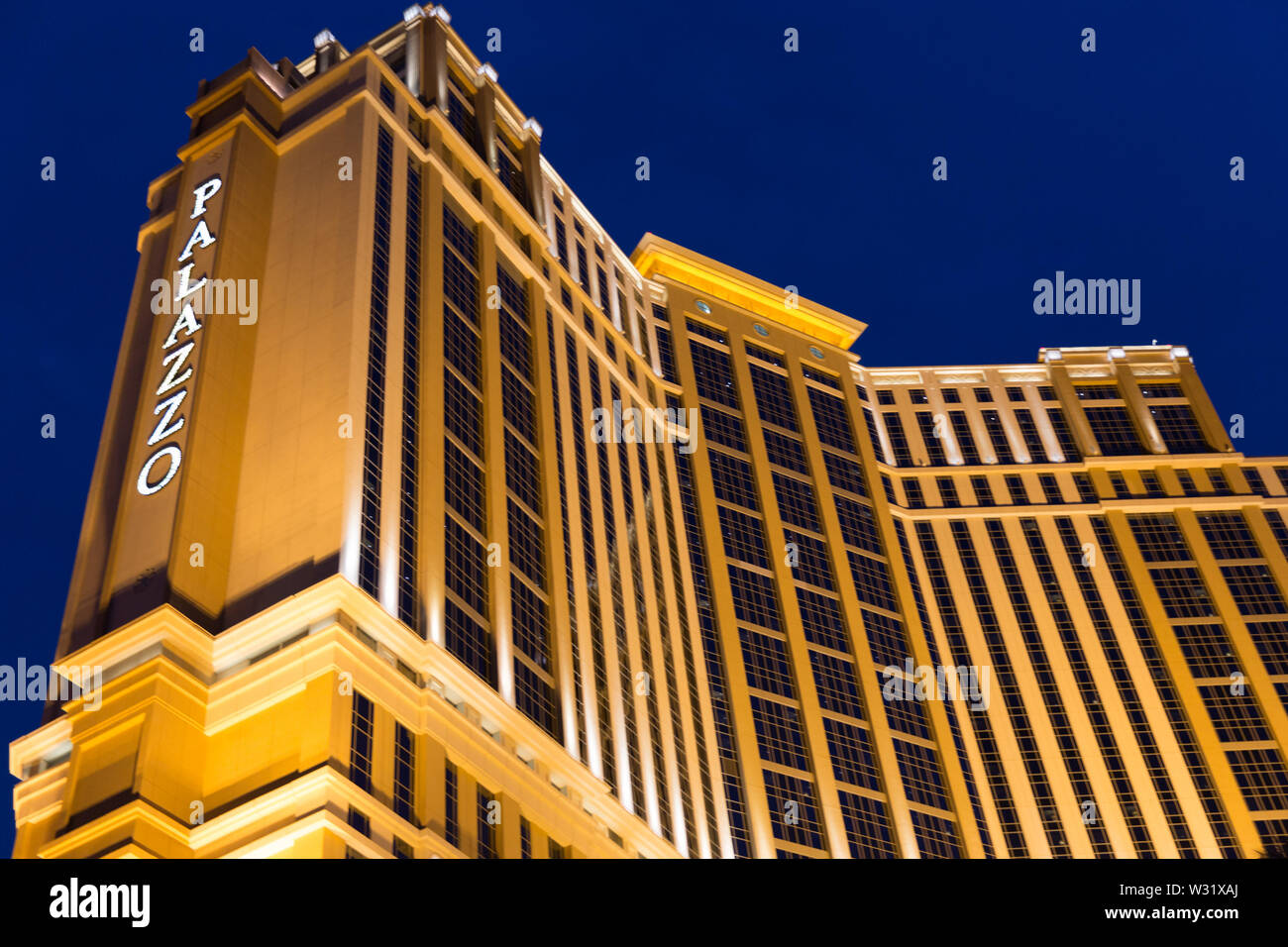 LAS VEGAS - MAY 29, 2015: The Palazzo luxury hotel and casino resort located on the Strip in Las Vegas, Nevada. Stock Photo