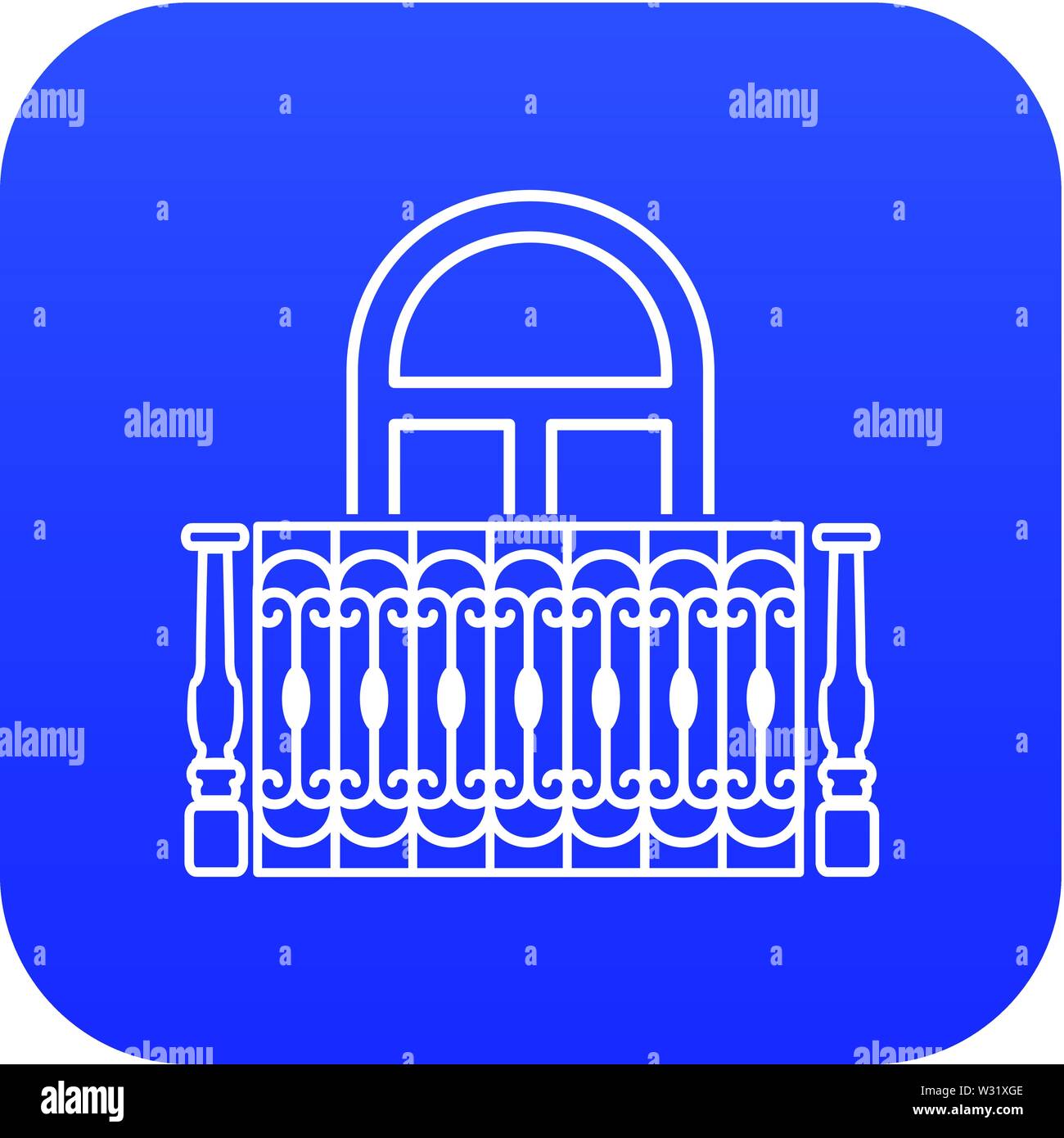 Design Of Balcony Icon Simple Style Stock Vector Image And Art Alamy