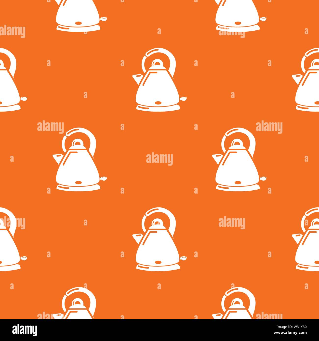 Kettle electric pattern vector orange Stock Vector